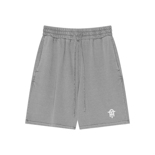 Core 330GSM Vintage-Wash Cotton Shorts – Light Grey – Shorts Light Grey product view 1
