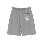 330GSM Men's Vintage-Wash Pigment-Dyed Cotton Shorts 	Light Grey