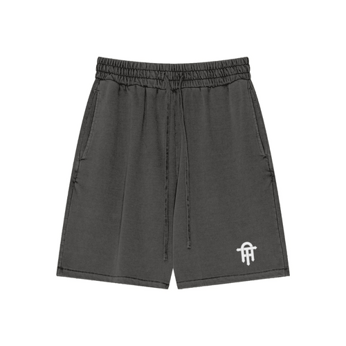 Core 330GSM Vintage-Wash Cotton Shorts – Dark Grey – Shorts Dark Grey product view 1