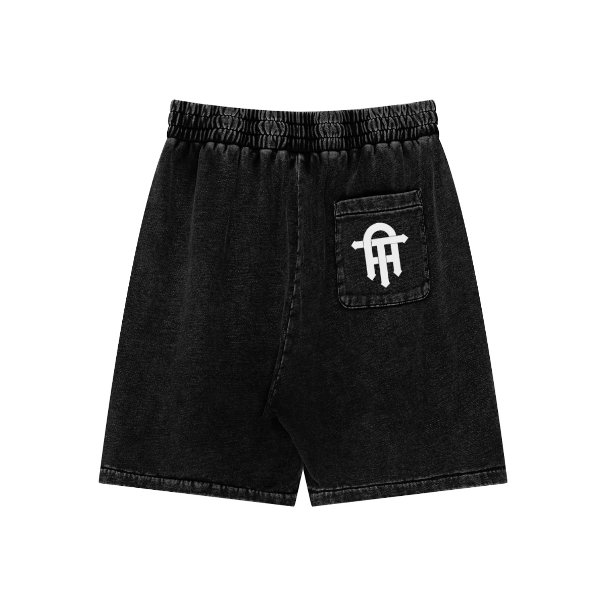 330GSM Men's Vintage-Wash Pigment-Dyed Cotton Shorts Snow Wash