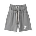 320GSM Heavyweight Cotton Slub Snow Wash Relaxed Fit Shorts Vintage Heather Gray