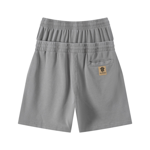 Foundry 320GSM Snow-Wash Cotton Shorts – Heather Gray – Vintage Heather Gray product view 2