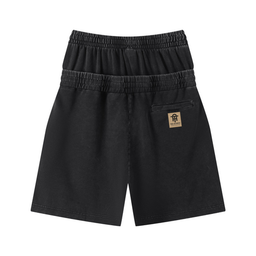 Foundry 320GSM Snow-Wash Cotton Shorts – Vintage Black – Shorts Vintage Black product view 2