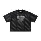 240GSM Men’s Boxy-Fit Mesh Layering T-Shirt Black