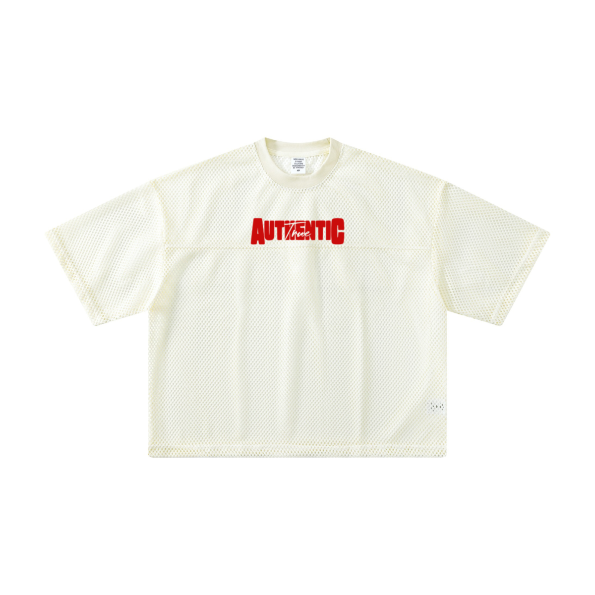 240GSM Men’s Boxy-Fit Mesh Layering T-Shirt Off White