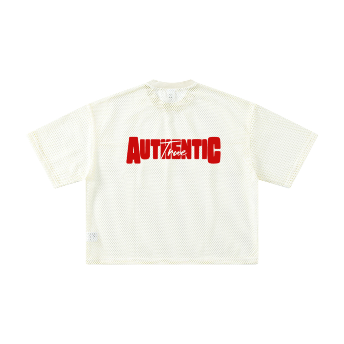 240GSM Men’s Boxy-Fit Mesh Layering T-Shirt Off White