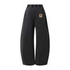 320GSM Men's Textured Denim Curved Panel Pants snow washed