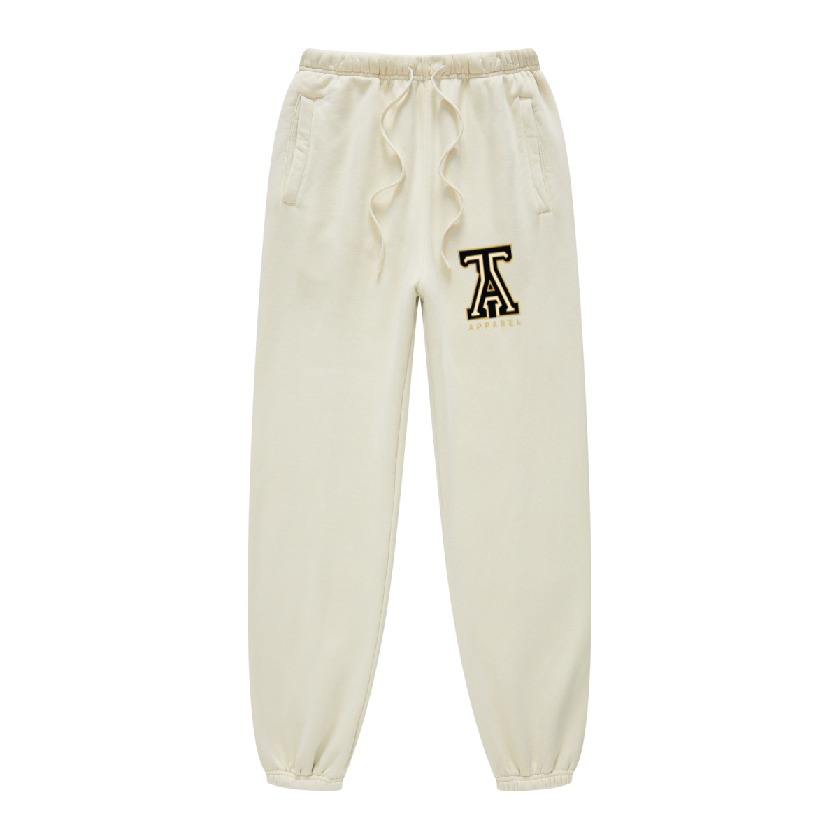 400GSM Unisex Heavyweight Pigment-Wash Pants Apricot Grey