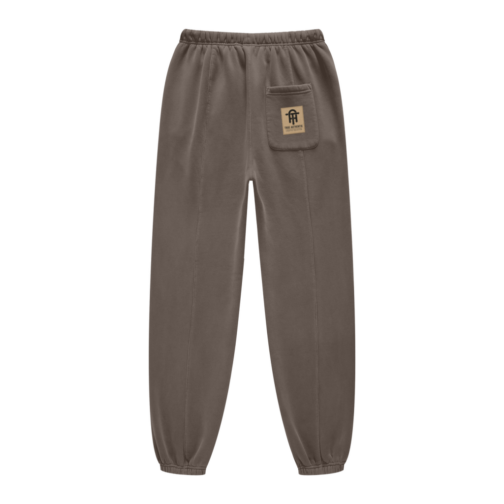 400GSM Unisex Heavyweight Pigment-Wash Pants Coffee Brown