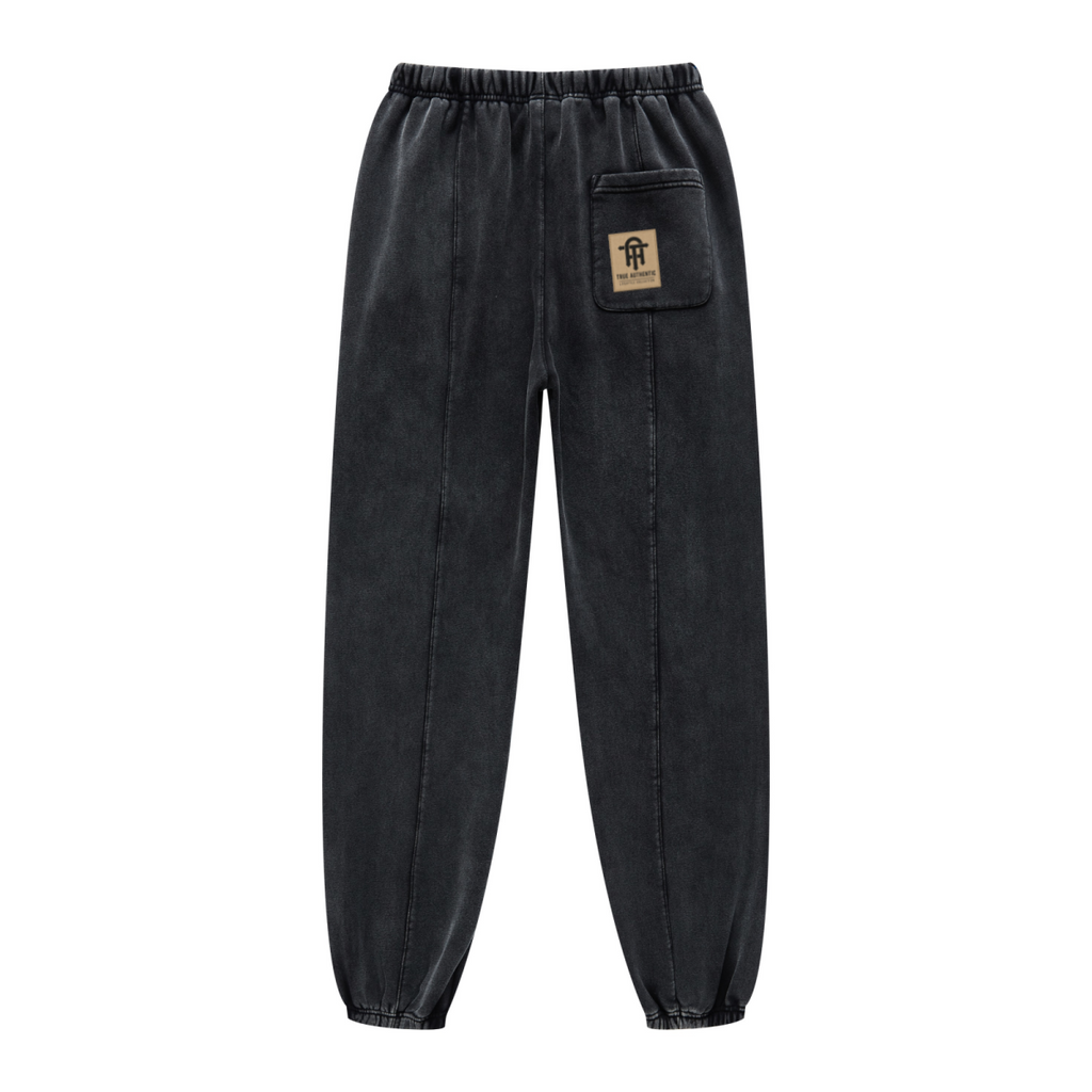400GSM Unisex Heavyweight Pigment-Wash Pants Snow Wash Grey