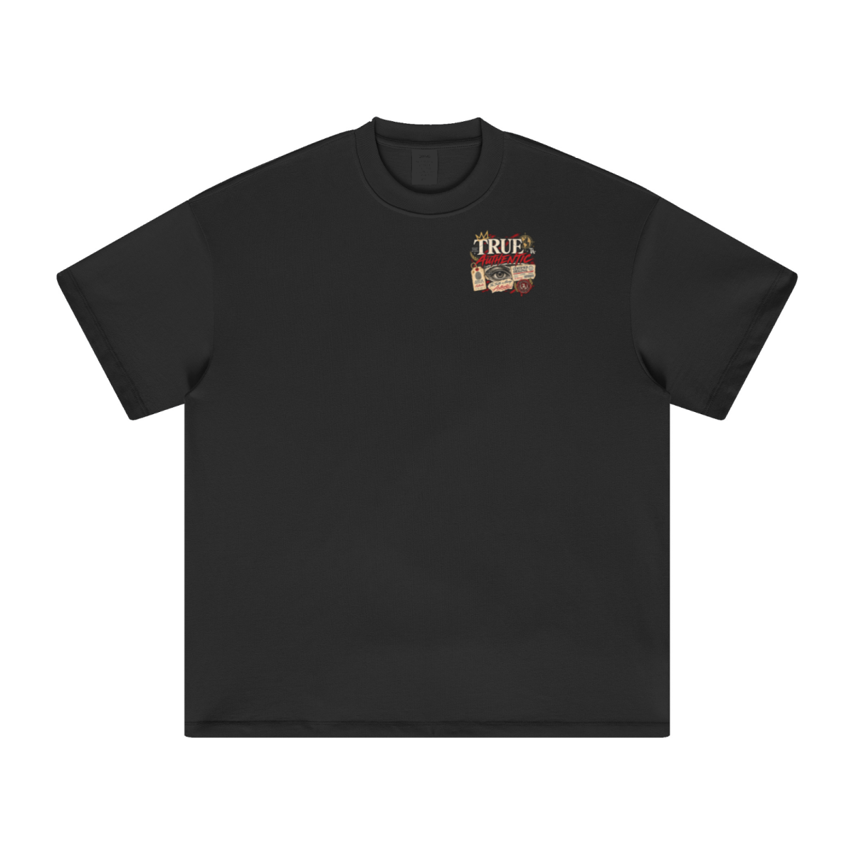 305GSM Unisex FOG Earth-Tone 20-Color Drop-Shoulder T-shirt Black