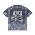 260GSM Unisex Painted Pigment-Wash T-shirt Royal Blue