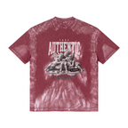 260GSM Unisex Painted Pigment-Wash T-shirt Vintage Red