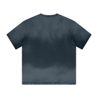 270GSM Men's Water-Wash PP-Sprayed Crew Neck T-shirt Royal Blue