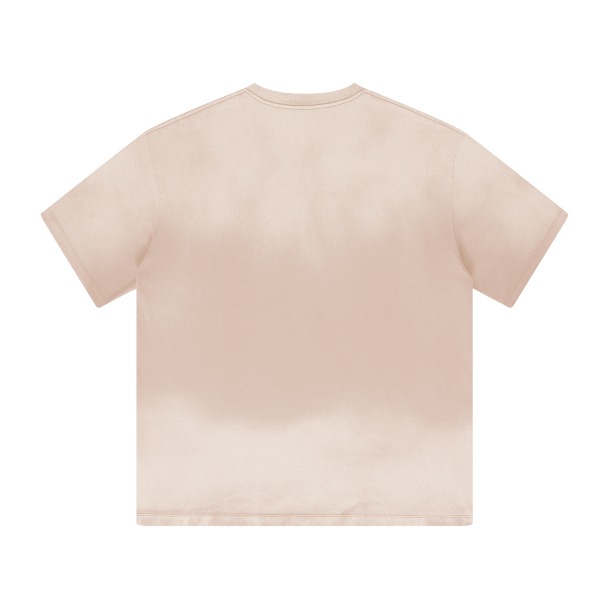 270GSM Men's Water-Wash PP-Sprayed Crew Neck T-shirt Khaki