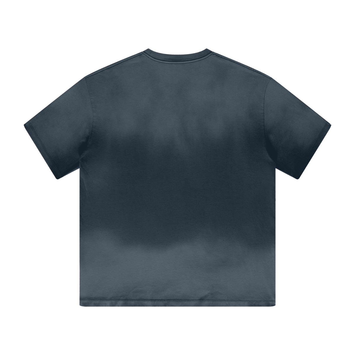 270GSM Men's Water-Wash PP-Sprayed Crew Neck T-shirt Royal Blue