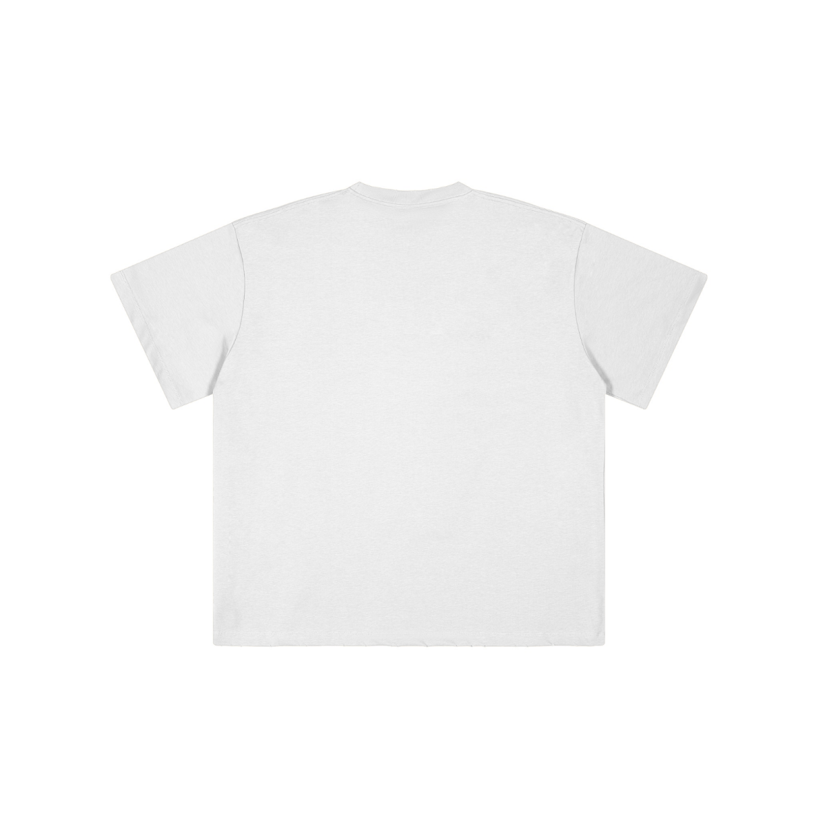 230GSM Unisex Raw-Hem Cooling Sports T-shirt Ivory White