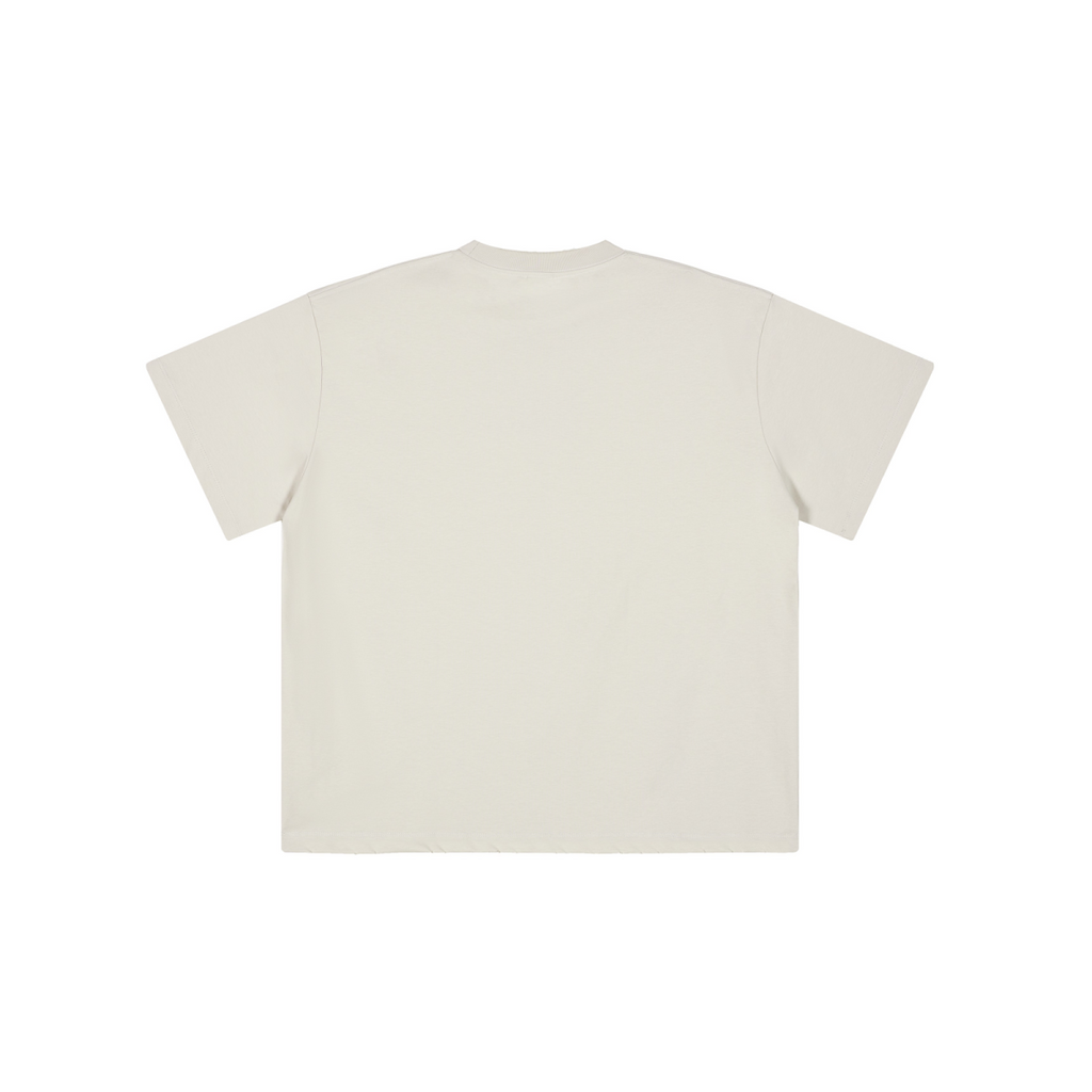 230GSM Unisex Raw-Hem Cooling Sports T-shirt Sand Apricot
