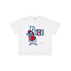 230GSM Unisex Raw-Hem Cooling Sports T-shirt Ivory White