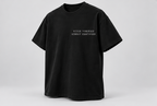 Open Door Graphic T-Shirt — Black — angle view