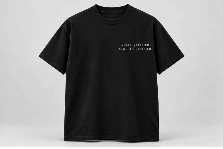 Open Door Graphic T-Shirt — Black — front view