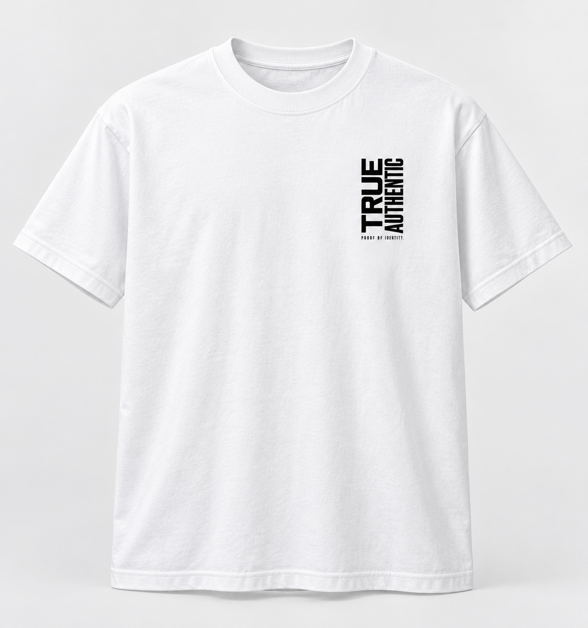 Proof of Identity Logo T-Shirt — White — front view