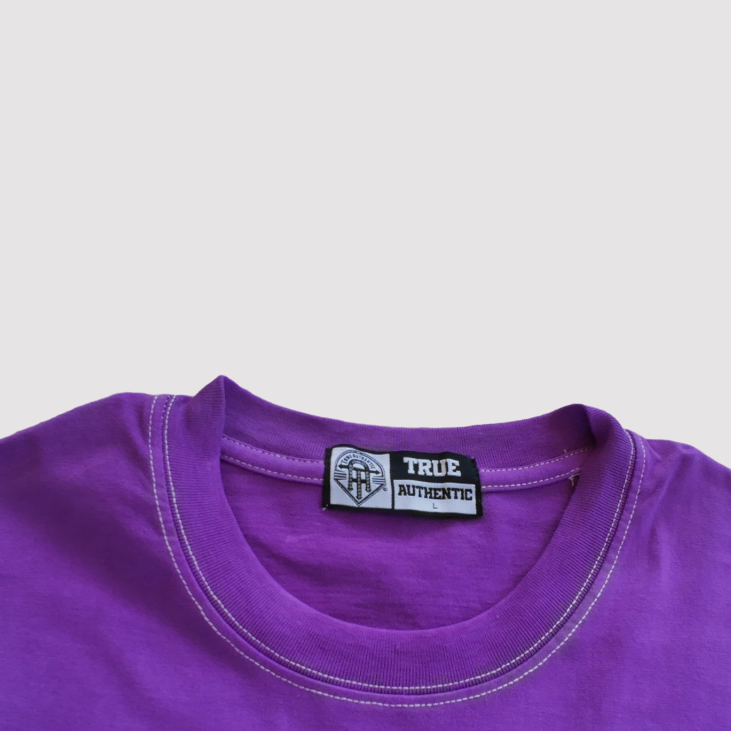 True Authentic Regular Wear Custom T-shirt Purple