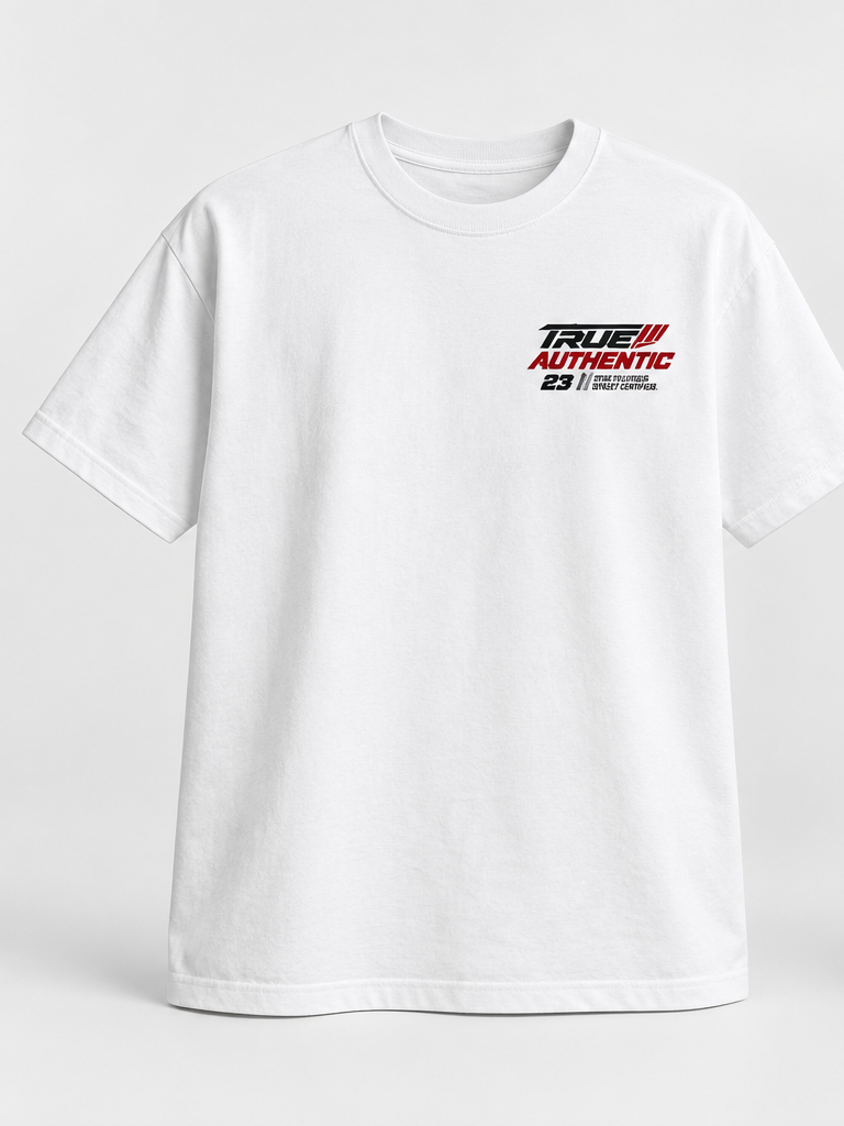 Racing 23 Graphic T-Shirt — White — front view