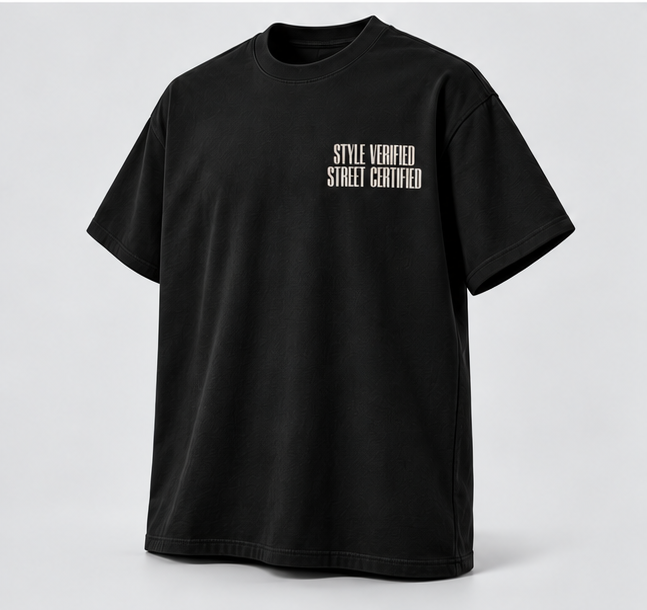 Red Lips City Graphic T-Shirt — Black — angle view