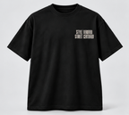 Red Lips City Graphic T-Shirt — Black — front view