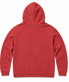 Washed Pullover Hoodie — Red — back view