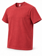 Washed Crewneck T-Shirt — Red — angle view