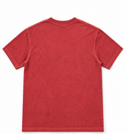 Washed Crewneck T-Shirt — Red — back view