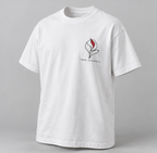 Sculpture Dual Profile T-Shirt — White — angle view