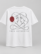 Sculpture Dual Profile T-Shirt — White — back view