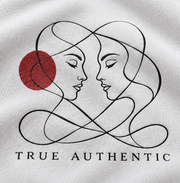 Sculpture Dual Profile T-Shirt — White — detail view