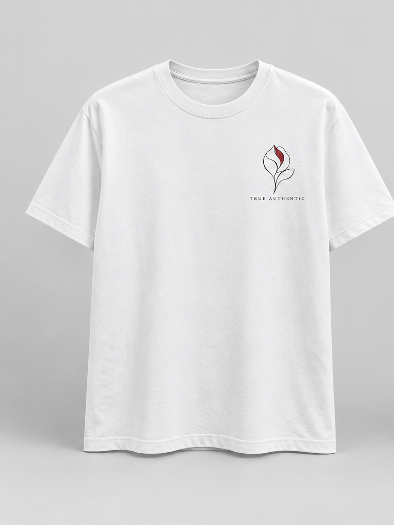 Sculpture Dual Profile T-Shirt — White — front view