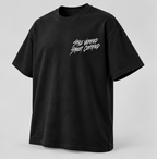Sculpture Red Lily Graphic T-Shirt — Black — angle view