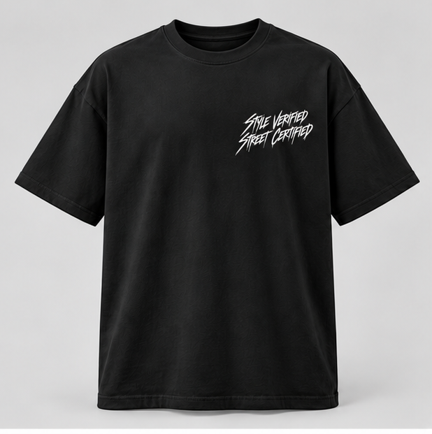 Sculpture Red Lily Graphic T-Shirt — Black — front view