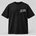 Sculpture Red Lily Graphic T-Shirt — Black — front view