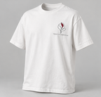 Sculpture Floral Profile T-Shirt — White — angle view