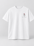 Sculpture Floral Profile T-Shirt — White — front view