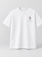 Sculpture Floral Profile T-Shirt — White — front view