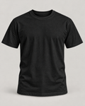 Black blank T-shirt — illustrative garment mockup
