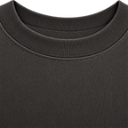 Black 300GSM cotton T-shirt ribbed crew neck and reinforced stitching detail