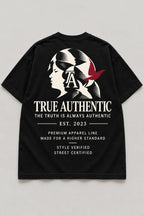 TRUE AUTHENTIC Character Logo black T-shirt — back