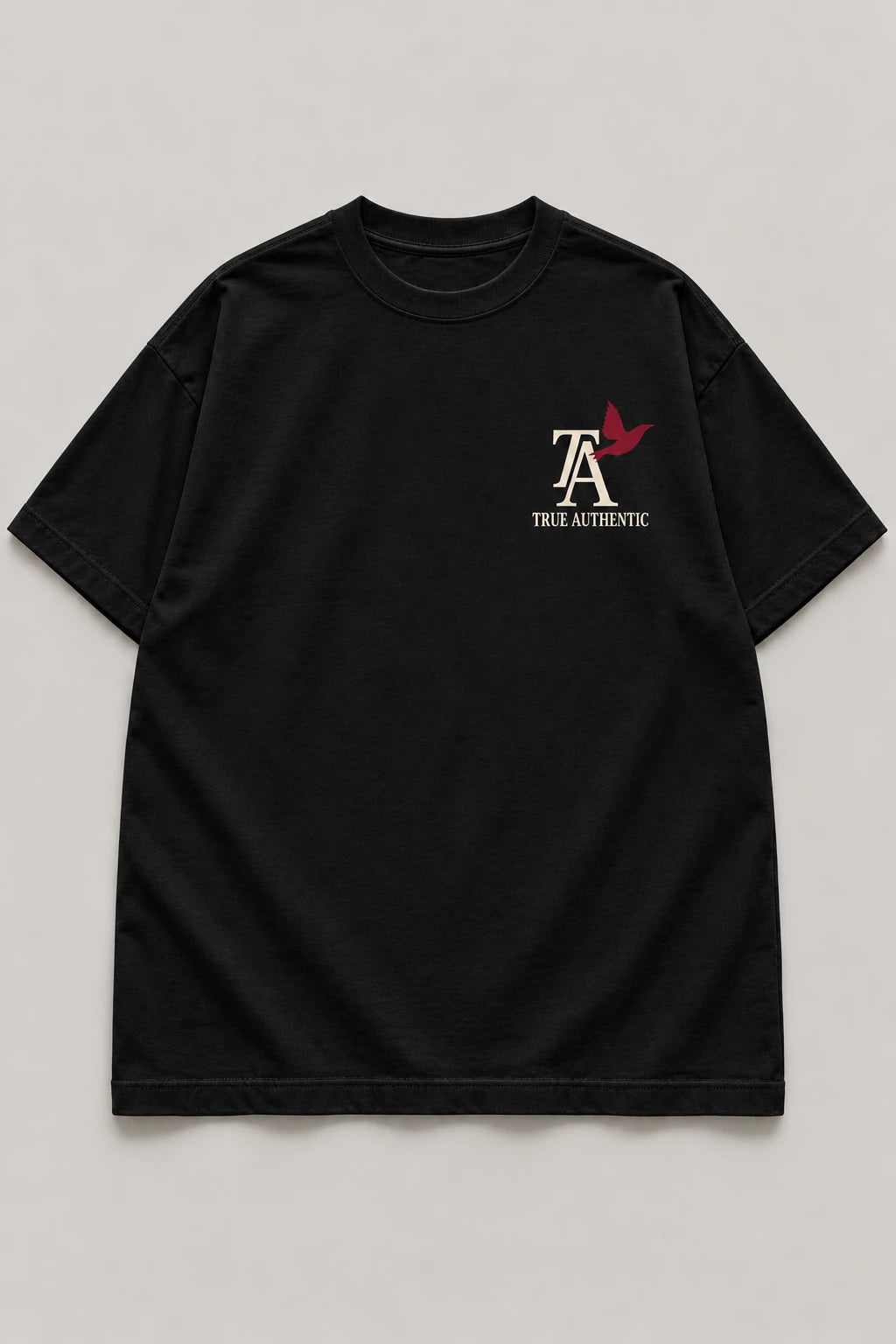 TRUE AUTHENTIC Character Logo black T-shirt — front