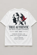TRUE AUTHENTIC Character Logo white T-shirt — back
