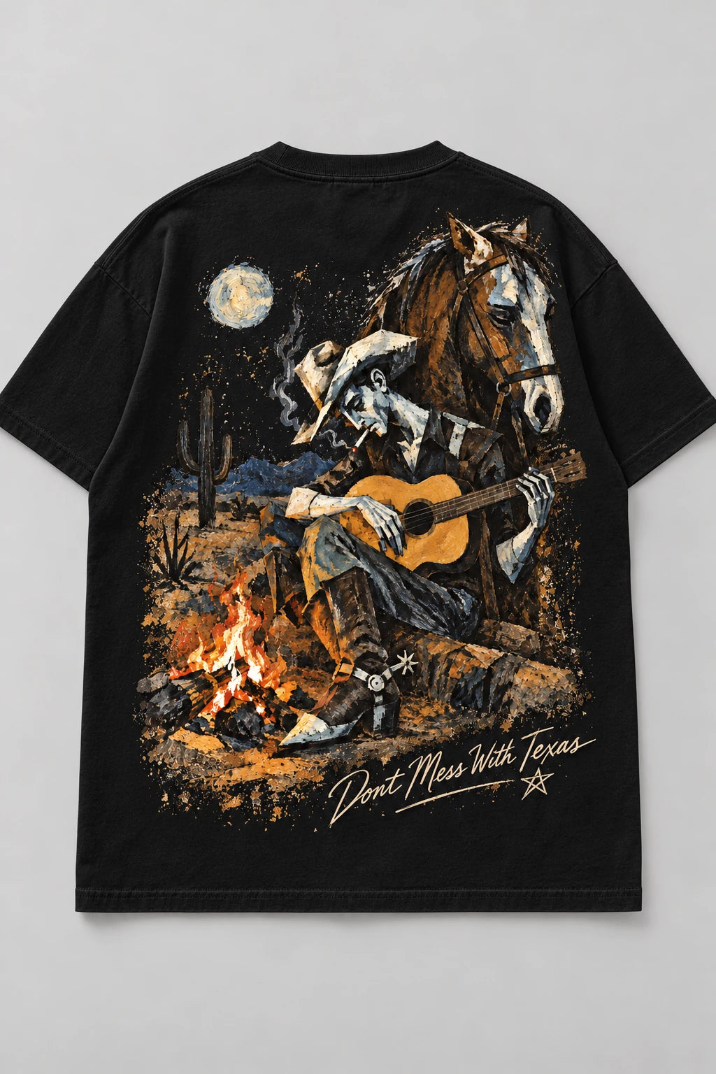 TRUE AUTHENTIC Lonesome Cowboy black T-shirt — back