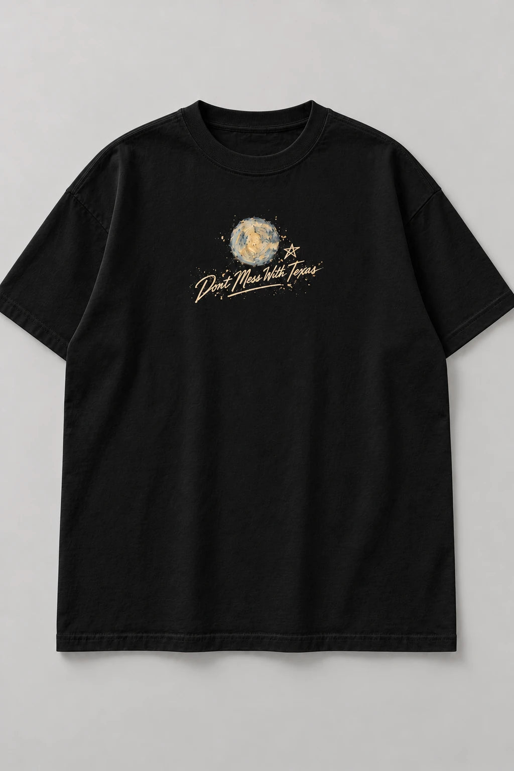 TRUE AUTHENTIC Lonesome Cowboy black T-shirt — front